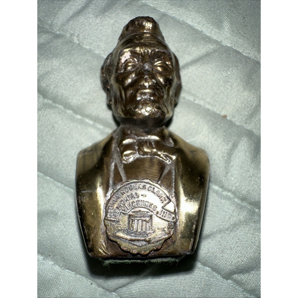 Small Bust of Abraham Lincoln 2-3/4" Bronzed Metal Statue